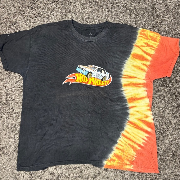 Travis Scott Cactus Jack Hot Wheels BMW M3 Tie Dye Flame Tee Size XXL - Picture 1 of 4